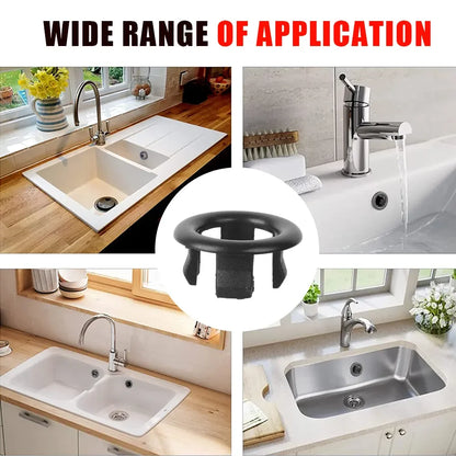Sink Overflow Ring Cover Plug Bathroom Basin Drain Hole Cap 4/1PCS