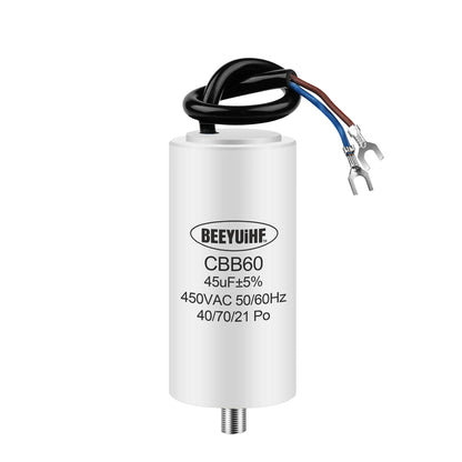 CBB60 Motor Run Capacitor 450V 4µF–100µF for Water Pumps and Air Pumps