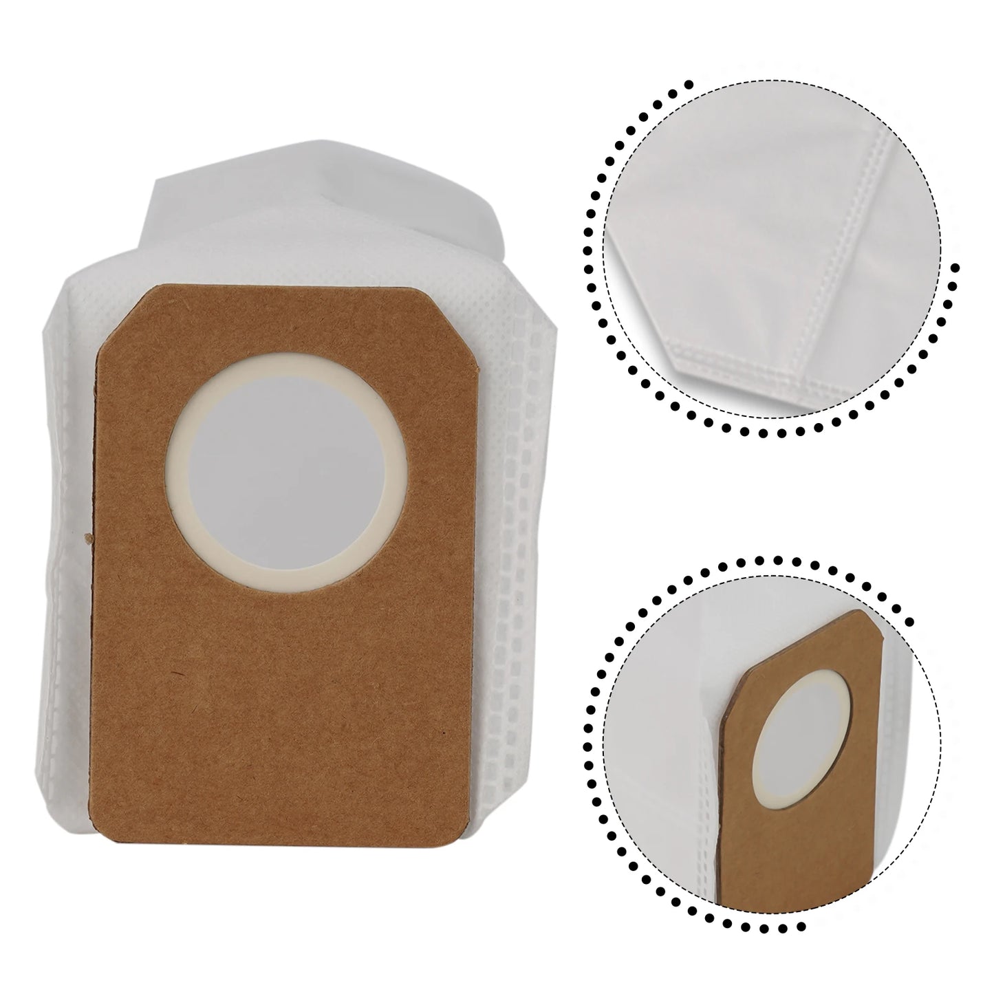 410 Dust Bags for Uwant V100 K100 Robot Vacuum Cleaner Two Layer Filtration System to Minimize Dust Release During Emptying