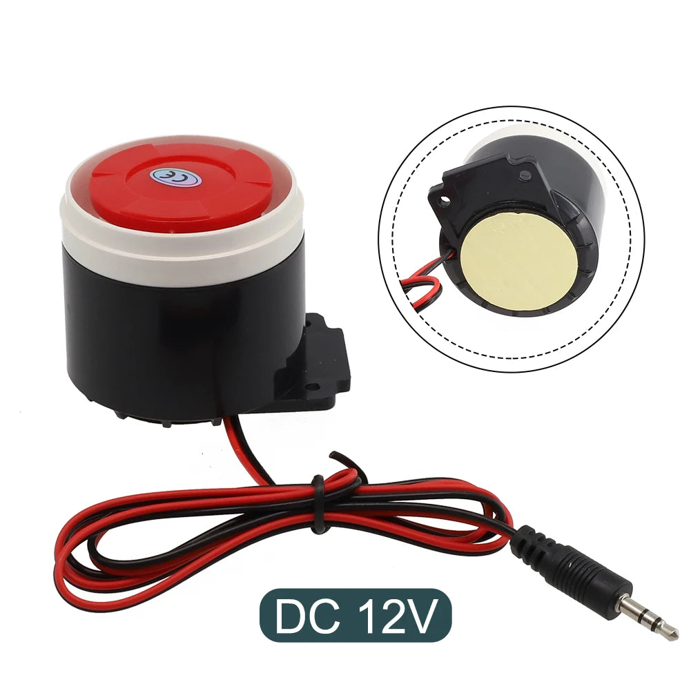 Home Security Loud Siren 120dB with DC 12V and 24V Power Support Indoor Alarm for Offices Warehouses and Shopping Centers
