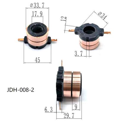 Black Collecting Ring Collecting Ring 33.7mm 33.7x17.9x9(29.7)mm For DC Motor For Power Tools JDH-008-2 Smoothly And Efficiently