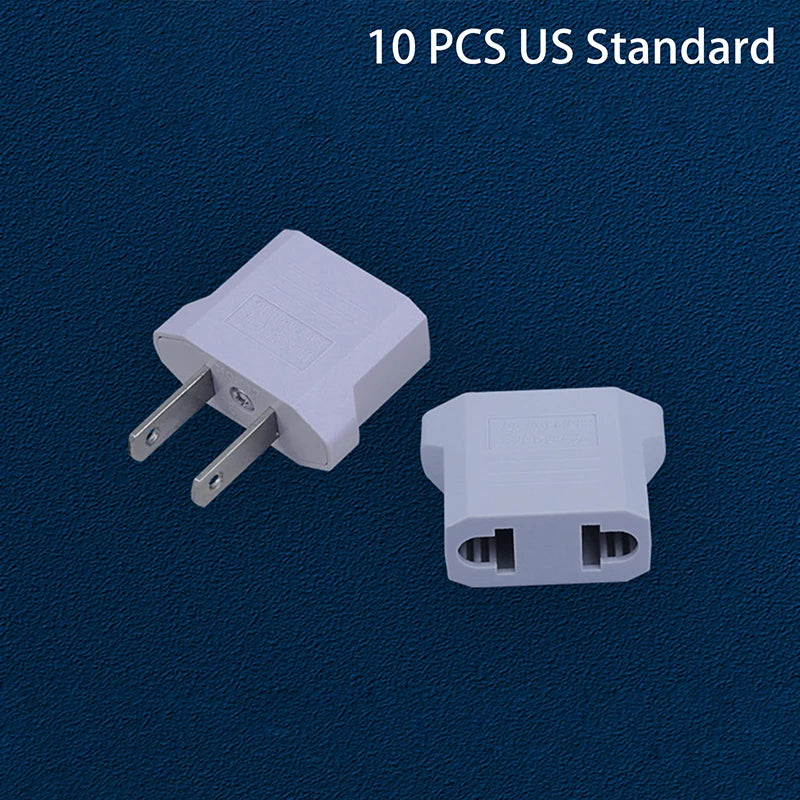 New 5/10Pcs Us To Eu Conversion Plug Eu To Us Us To Au Flat Plug To Dual Use
