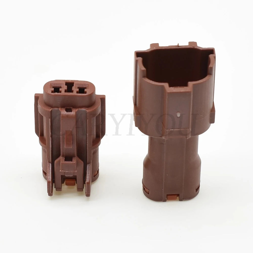 DJ7022YB-2.8mm 3-Pin Brown Waterproof Automotive Plug Connector Socket Male Female