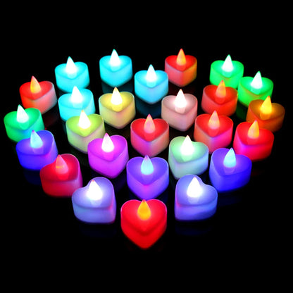 24Pcs/Set Flameless LED Candle Creative wishing Led Tea Light Warm White Flameless Candle Halloween Christmas Decor Candle Light