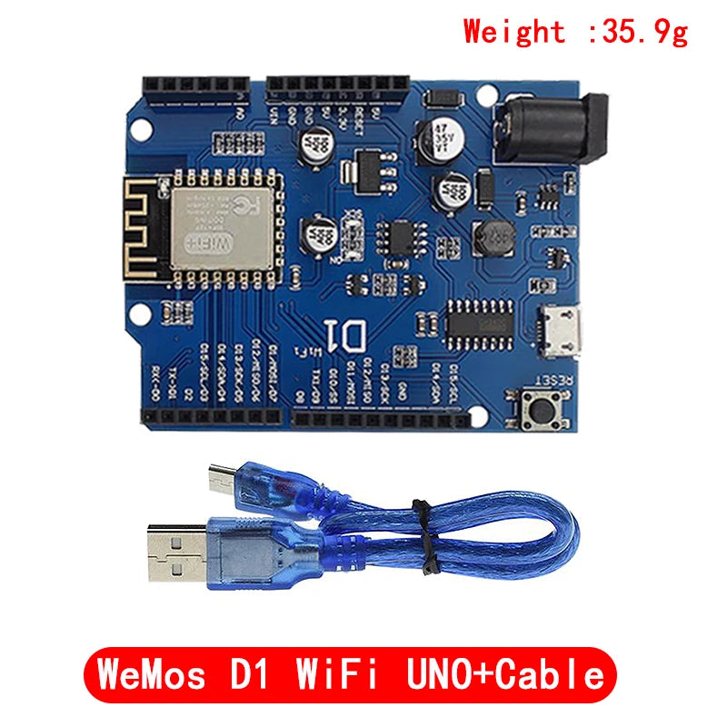 ESP-12F/ESP-12E D1 WiFi Development Board UNO-Compatible Wireless Module ESP8266 Shield for Arduino IDE