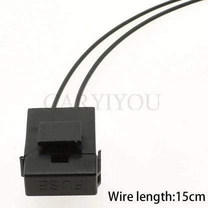 Automotive Fuse Holder with Terminal BX2017D | Black Lighter Socket | Inline Blade Fuse Holder for Car Wiring