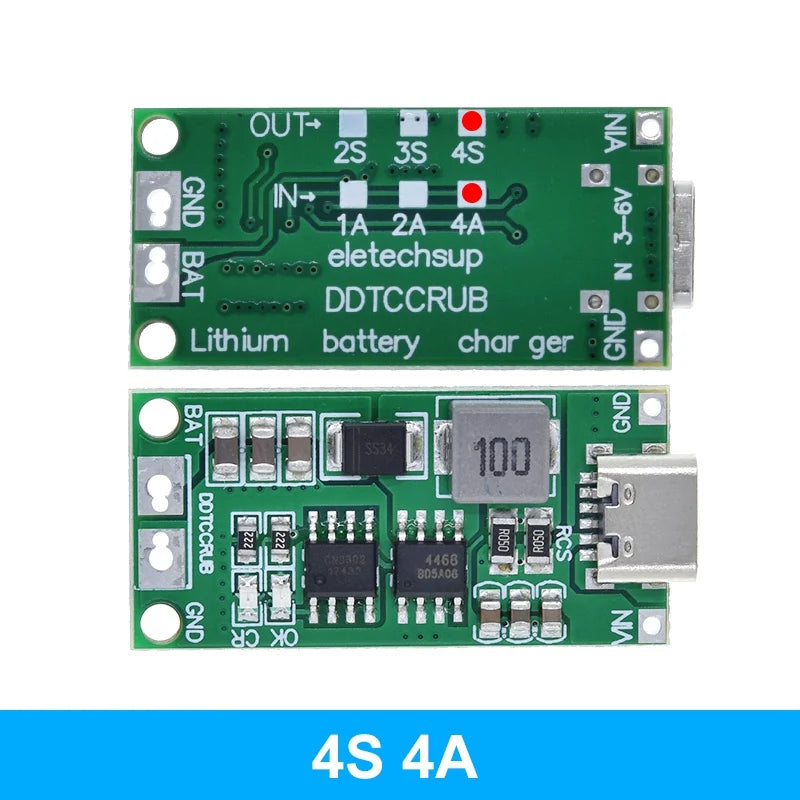 2S/3S/4S Lithium Battery Charger Boost Module C/A Type 7.4V–16.8V