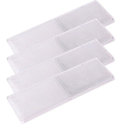 Truck Trailer Rectangle Reflective Tape Stickers – Auto Safety Night Warning Reflector (Red/White, 1/2/4pcs)