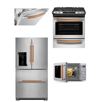 Kitchen Decor Sliding Door Handle Cover Washable Refrigerator Handle Covers Ball Brown Appliance Handle Protection