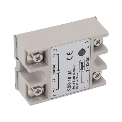 Single Phase Solid State Relay SSR-10DA DC Controlled AC Single-phase Solid State Relay 10A DC-AC Relay 3-32V DC To 24-380V AC