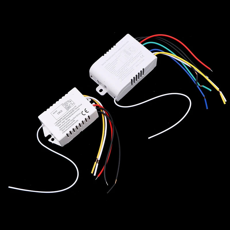 220V RF433 1/2/3/4 Ways Digital Remote Control Light Switch Wireless ON OFF Switch For Light Bulb Chandelier