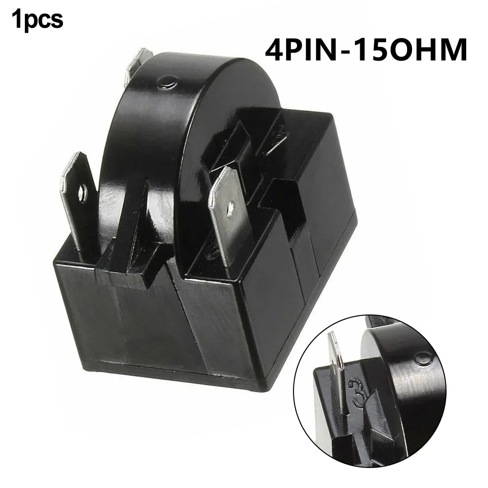 Refrigerator PTC Starter Relay 1/3/4 Pins Compressor Overload Protector, 12Ω / 15Ω / 22Ω Starting Relay
