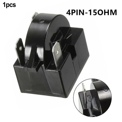 Refrigerator PTC Starter Relay 1/3/4 Pins Compressor Overload Protector, 12Ω / 15Ω / 22Ω Starting Relay
