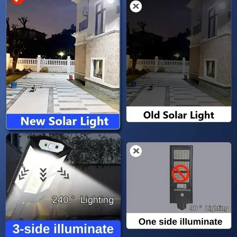 30000LM Solar LED Lights Outdoor Solar Lights Of Motion Sensor 3 Modes Waterproof IP65 Solar Garden Light Street Yard Lantern