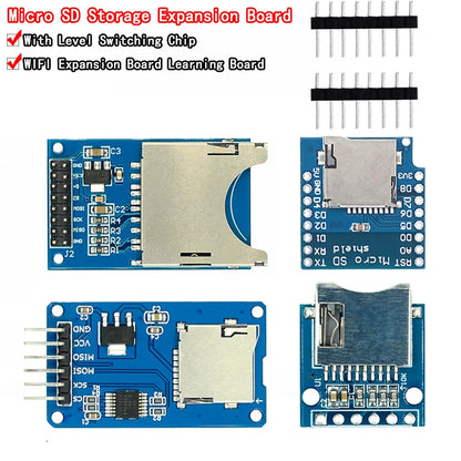 Micro SD TF Card Storage Expansion Module Shield with Pins for Arduino D1 Mini ARM AVR
