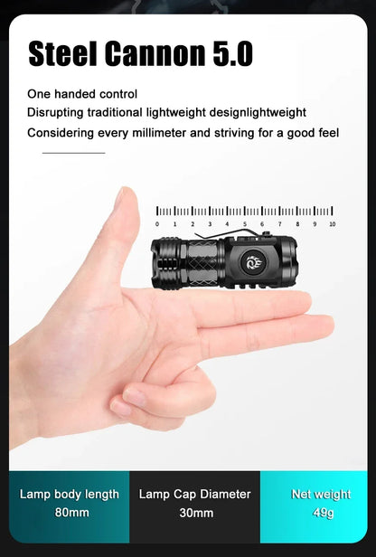 High Quality 3*SST20 LED Flashlight Built-in Battery USB Rechargeable Pen Clip Head Flashlight Waterproof Camping Hiking Torch