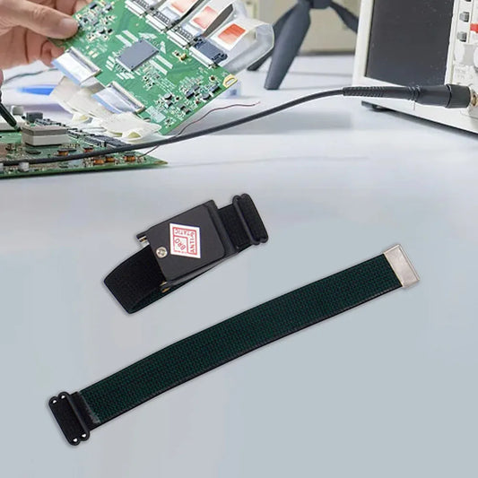 1pcs Anti-static Wristband Adjustable For ESD Wrist Strap Discharge Cables 175mm Long Black Cordless Electrostatic Bracelet