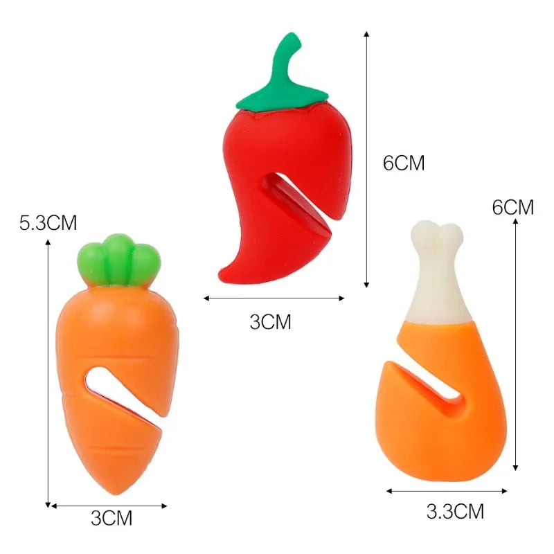 3/1pcs Silicone Fake Chili for Pot Lid Clips Anti-Overflow Stopper Kitchen Boiled Heat-resistant Pot CoverLifter Anti-spill Rack