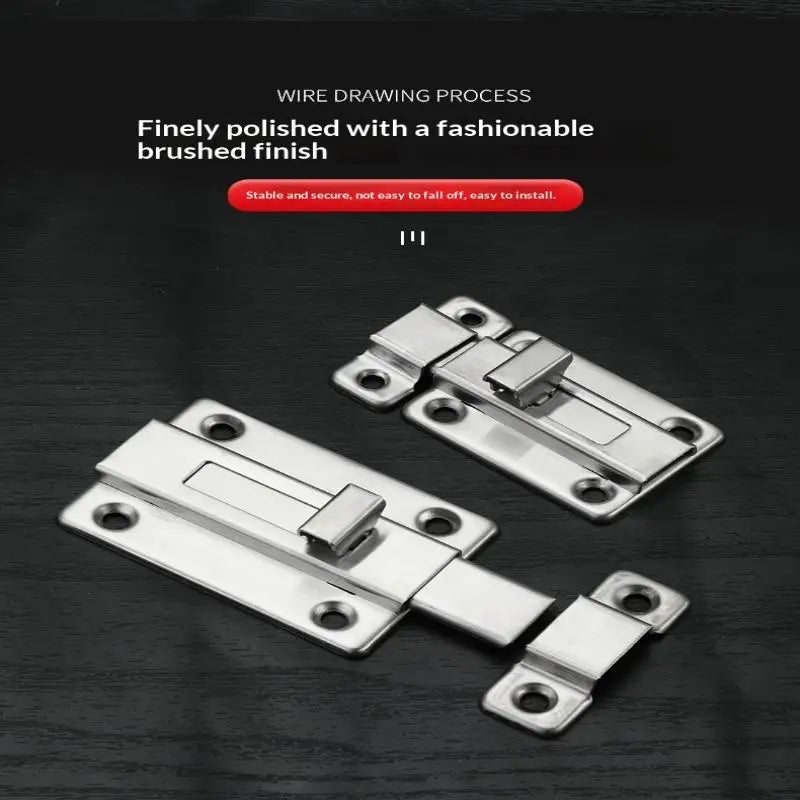 New Self-Elastic Latch Security Bolt Latch Anti-theft Spring Latches Stainless Steel Cabinet Hinges Furniture Supplies Hardware