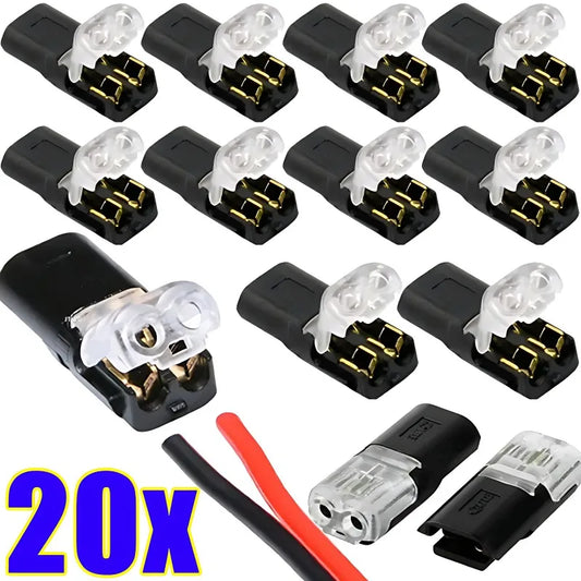2 Pin Waterproof Automotive Electrical Connector Strip Terminal 18-22AWG 300V 10A