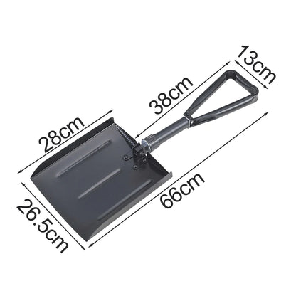 For Car Trunk Folding Snow Shovel Black Compact Snow Shovel With Pouch Snow Shovel Carry Pouch Included Multi-purpose Use