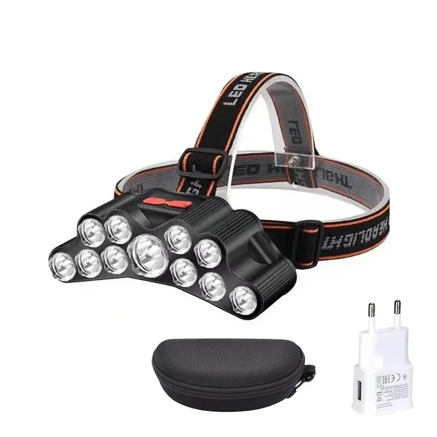LED Headlamp Strong Light Head Lamp Rechargeable Headlight Built-in 18650 Battery Flashlight for Outdoor Camping Fishing Lantern