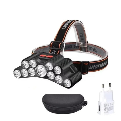 LED Headlamp Strong Light Head Lamp Rechargeable Headlight Built-in 18650 Battery Flashlight for Outdoor Camping Fishing Lantern