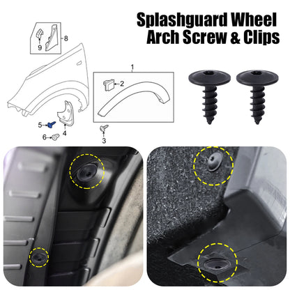 Auto Body Screws Fastener Self-Tapping Screws N90974701 Car Mudguard Wheel Arch Bumper Fasteners for Volkswagen Porsche Audi