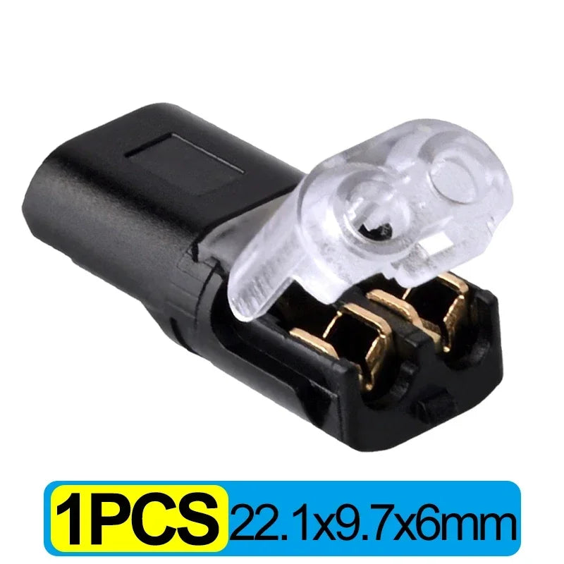 100x Waterproof Plug Wire Connector 2 Pin Way Cable Plug Car Electric Wire Snap Connectors Strip Terminal Connection Wholesale