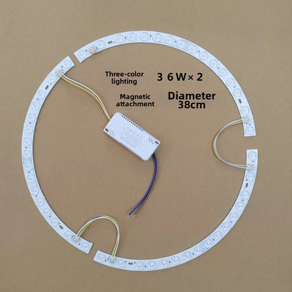 Curved LED Strip 38cm Curved Fan Light LED Strip Three-Color Changing Magnetic Mount 36W For 38cm Diameter Fan Lights