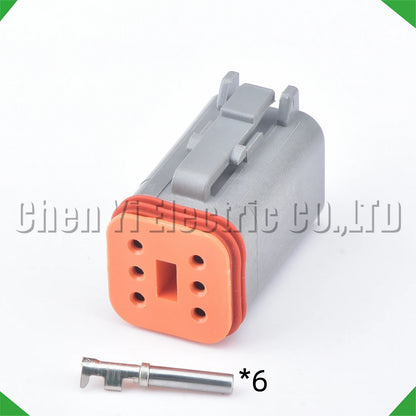 6 Pin Waterproof DT Connector DT04-6P DT06-6S DT04-6P-L012 15cm Automotive Pigtail