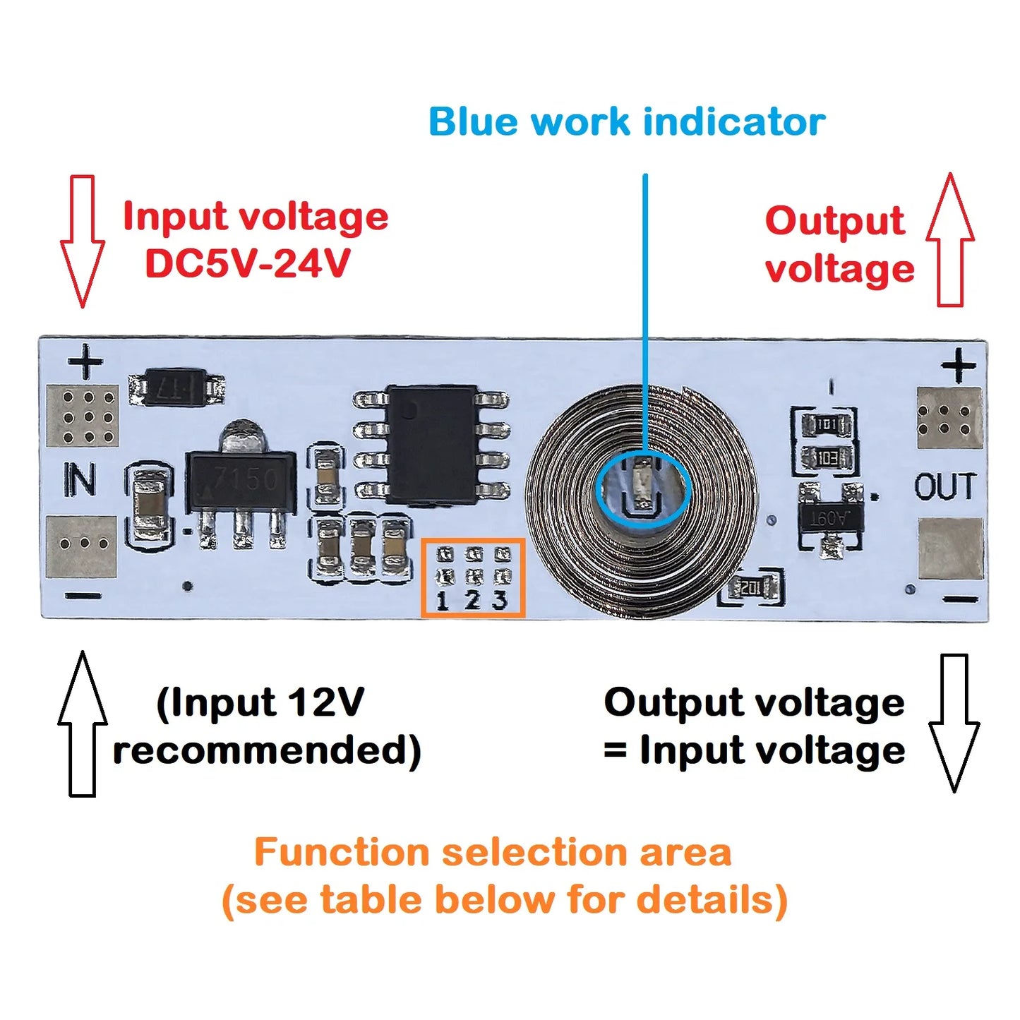 Short Distance Capacitive Touch & PIR Motion Sensor Module V2.1 5V-24V 3A LED Dimming Control