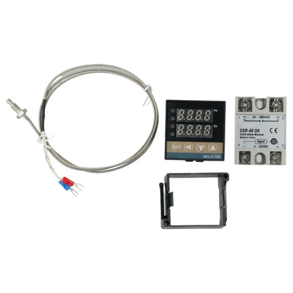 Comprehensive PID Controller Kit REX C100 For SSR 40DA and K Thermocouple for Effective Temperature Management