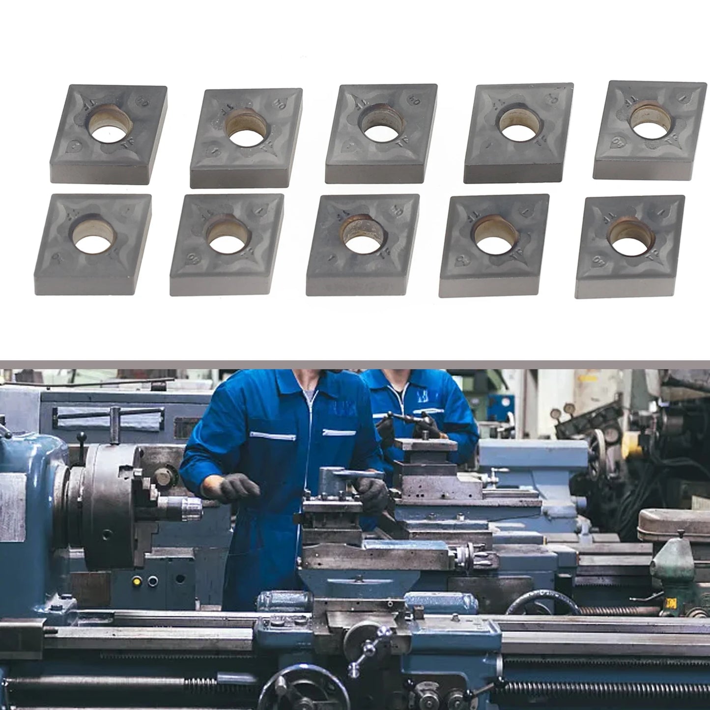 10pcs CNMG120404-TF IC907 Blades Hard Alloy Blades Lathe Turning Blades Grinding  For Semi-finishing And Finishing