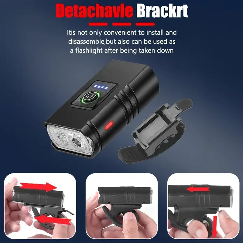 Rechargeable Bike Light Front Light Taillight Mini Night Safety Warning Lantern Bicycle Accessories for Night Outdoor Cycling