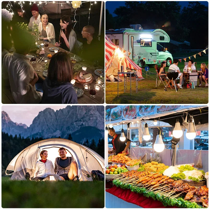 Usb Rechargeable Led Bulb Outdoor Portable Camping Picnics Light Bulb Emergency Lighting Flashlight Lights Hanging Tent Lantern