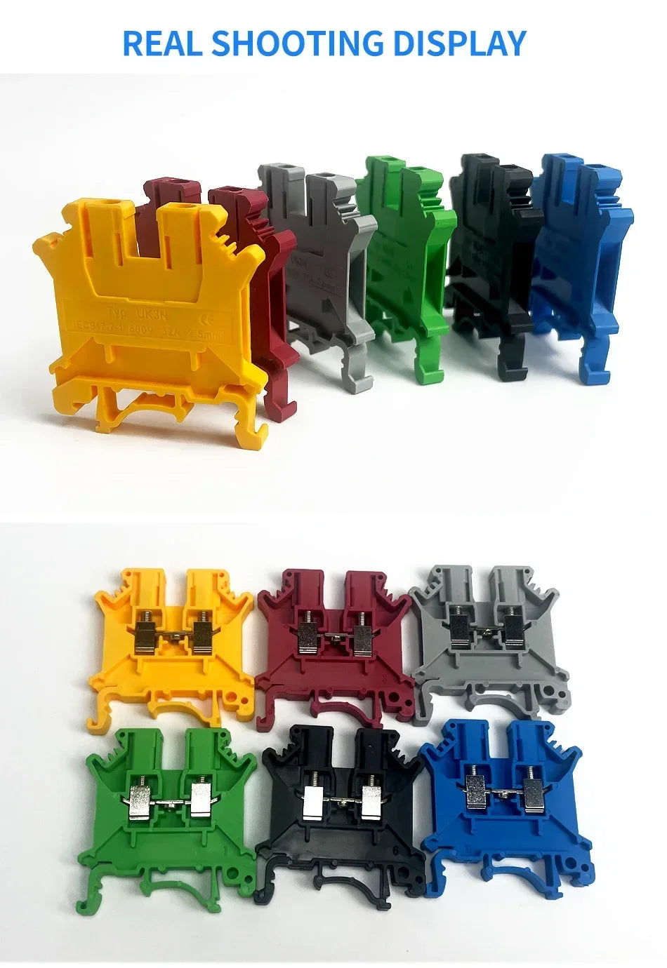 Premium Brass UK Screw Clamp Connector for Wiring DIN Rail Mounted UK1.5N 2.5B 3N 5N 6N 10N 16N 25N 35N 50N