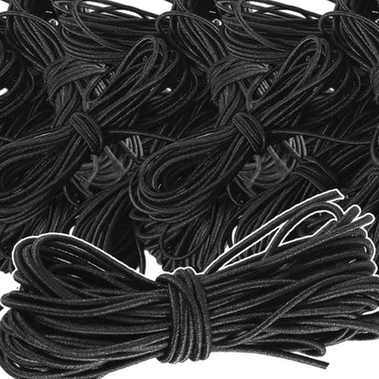 Bungee Cord 10m for Motorcycle Luggage Rope Car Roof Rack Tie Down Strap Elastic Shock Cord for Cargo Net DIY Black 2mm-3mm