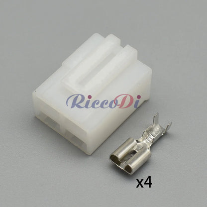 4 Pin Car Motorcycle Rectifier Electrical Plug DJ70410-6.3-21 Male Female Connector with Brass Terminal for CD70