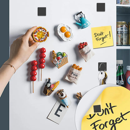 Magnetic Square Self Adhesive Magnets – Soft Magnetic Sheet Flexible Sticky for Refrigerator, Office & DIY (50/100PCS)