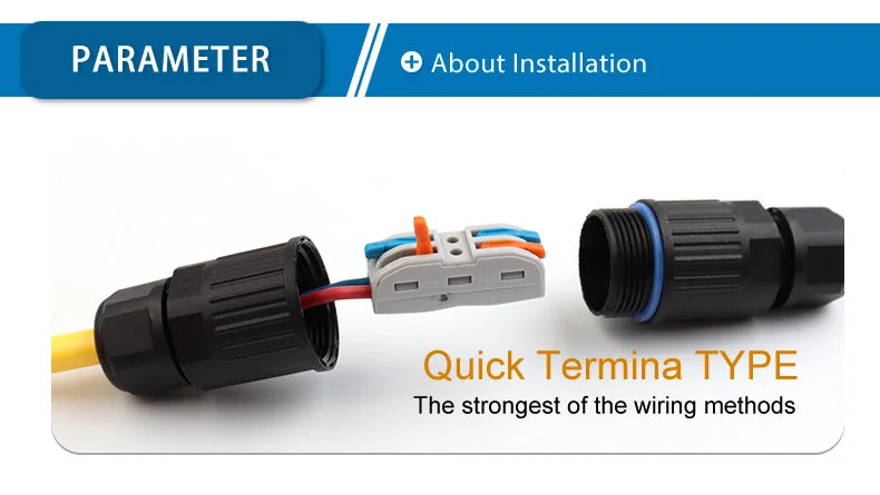 IP68 Waterproof Electrical Cable Connector 3 Way Junction Box Outdoor Wire Connector with Replaceable Lever Wire