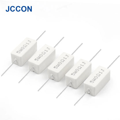 5W Cement Resistor 0.1Ω–6.8KΩ 5% Tolerance Ceramic Cement Resistance