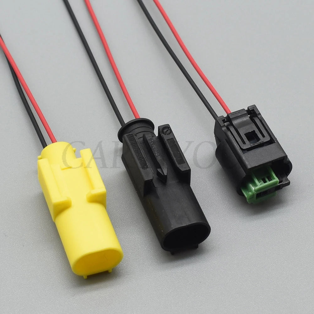 2 Pin Automotive Outdoor Temperature Sensor Connector Socket Oxygen Sensor Plug Compatible with 1-967644-1 1-967570-3