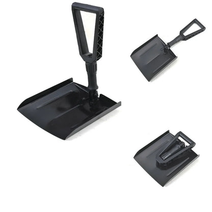 For Car Trunk Folding Snow Shovel Black Compact Snow Shovel With Pouch Snow Shovel Carry Pouch Included Multi-purpose Use