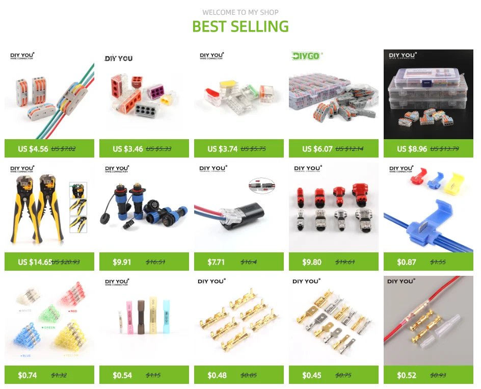 Mini Fast Universal Compact Conductor Junction Box Push-In Spring Terminal Block Wire Connector Electrical Cable Splitter