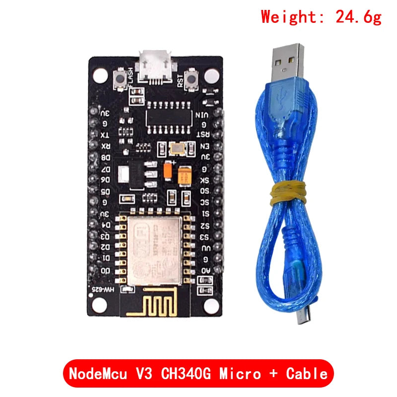 NodeMCU V2/V3 ESP8266 ESP-12E WiFi Development Board with CH340/CP2102/CH9102X