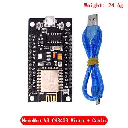 NodeMCU V2/V3 ESP8266 ESP-12E WiFi Development Board with CH340/CP2102/CH9102X