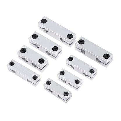6mm 8mm Pillar Parallel Clamp — Optical Axis Steel Pipe Round Frame Connector for CNC & 3D Printer