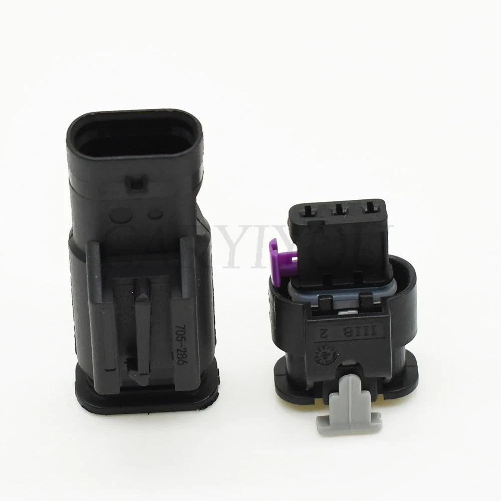 3-Pin 1.2mm Waterproof Electronic Connector 1718653-1 4F0973703A DJ7033WA-1.2 PA66 for VW Audi