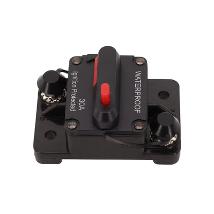 Color Black Manual Reset Fuse Sealed And Waterproof M6 Connection Studs Manual Reset Switch Protective Rubber Cap